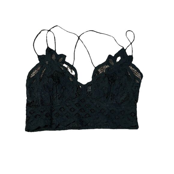FREE PEOPLE Women Black Adella Bralette Bra Size Medium - Picture 1 of 2